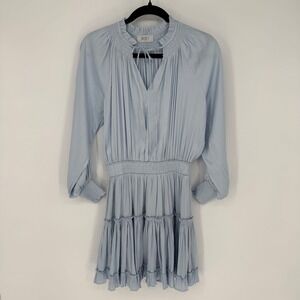 RESET BY JANE FRANKIE LANA MINI DRESS LIGHT BLUE‎ SATIN SMALL
